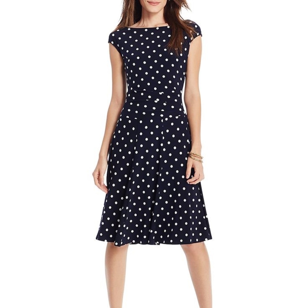 Lauren Ralph Lauren Polka Dot Dress Size 10 - Picture 13 of 13